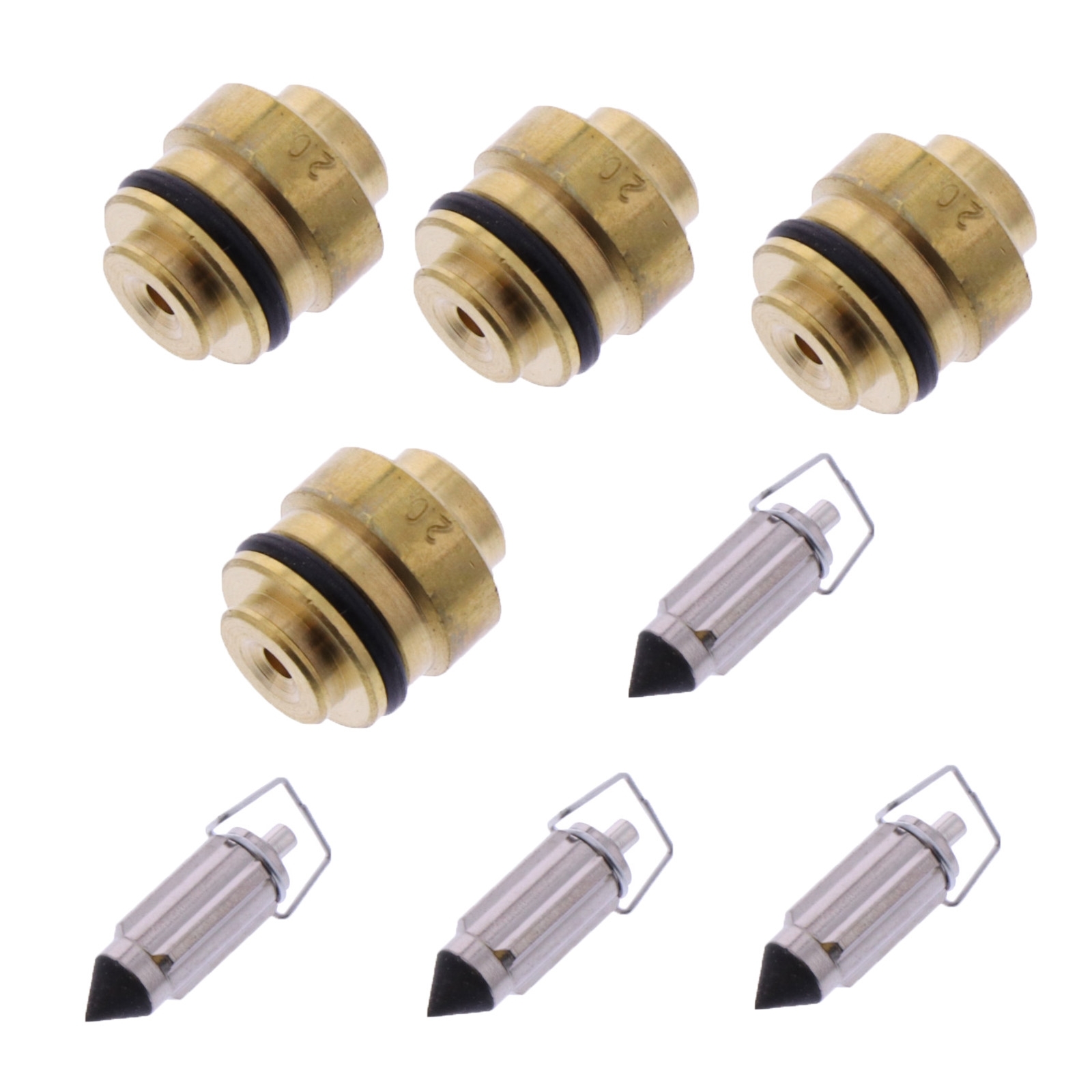4x JMP Vergaser Schwimmernadel mit Sitz für Kawasaki ZX-7R 750 Ninja 1996-2002 ZX9R 900 1994-1997