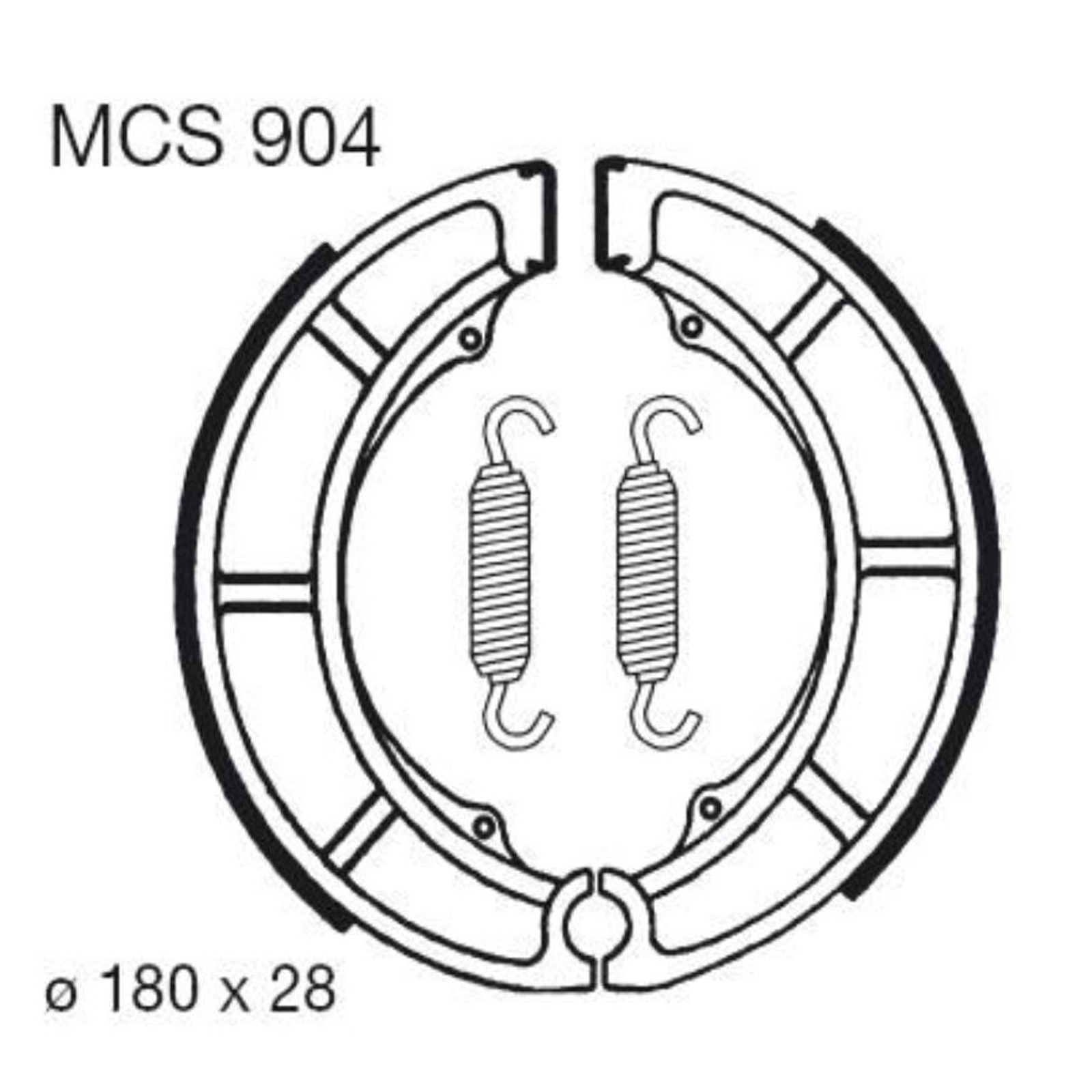TRW Lucas MCS904 Bremsbacken hinten für Suzuki GS400 GT250 GT380 GT550 mit Federn