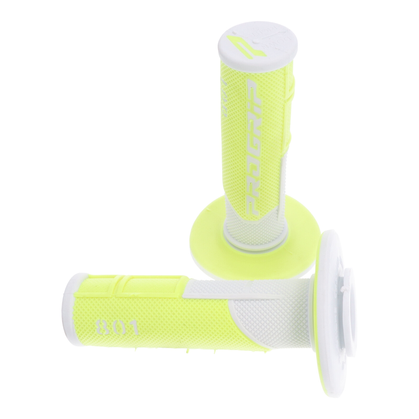 Progrip 801 Soft Touch Griffgummi weiss neongelb für Enduro Motocross Offroad Motorrad