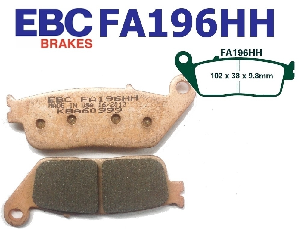 EBC Sinter Bremsbeläge FA196HH Daelim VT VS VL VJ VJF 125 Honda 250 500 600 750