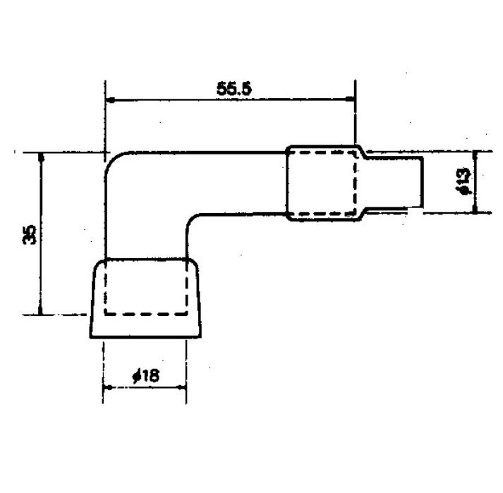 NGK LB05F 8051 Zündkerzenstecker für 14 mm Zündkerzen M14