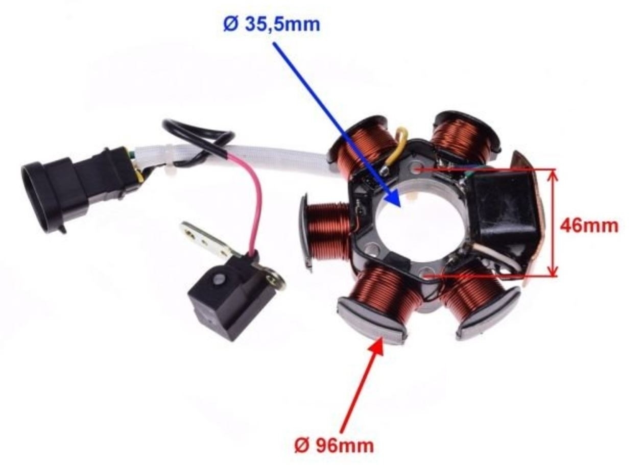 Lichtmaschine Stator PIAGGIO Roller 99- GILERA Runner DNA TPH NRG ZIP SSL SR50