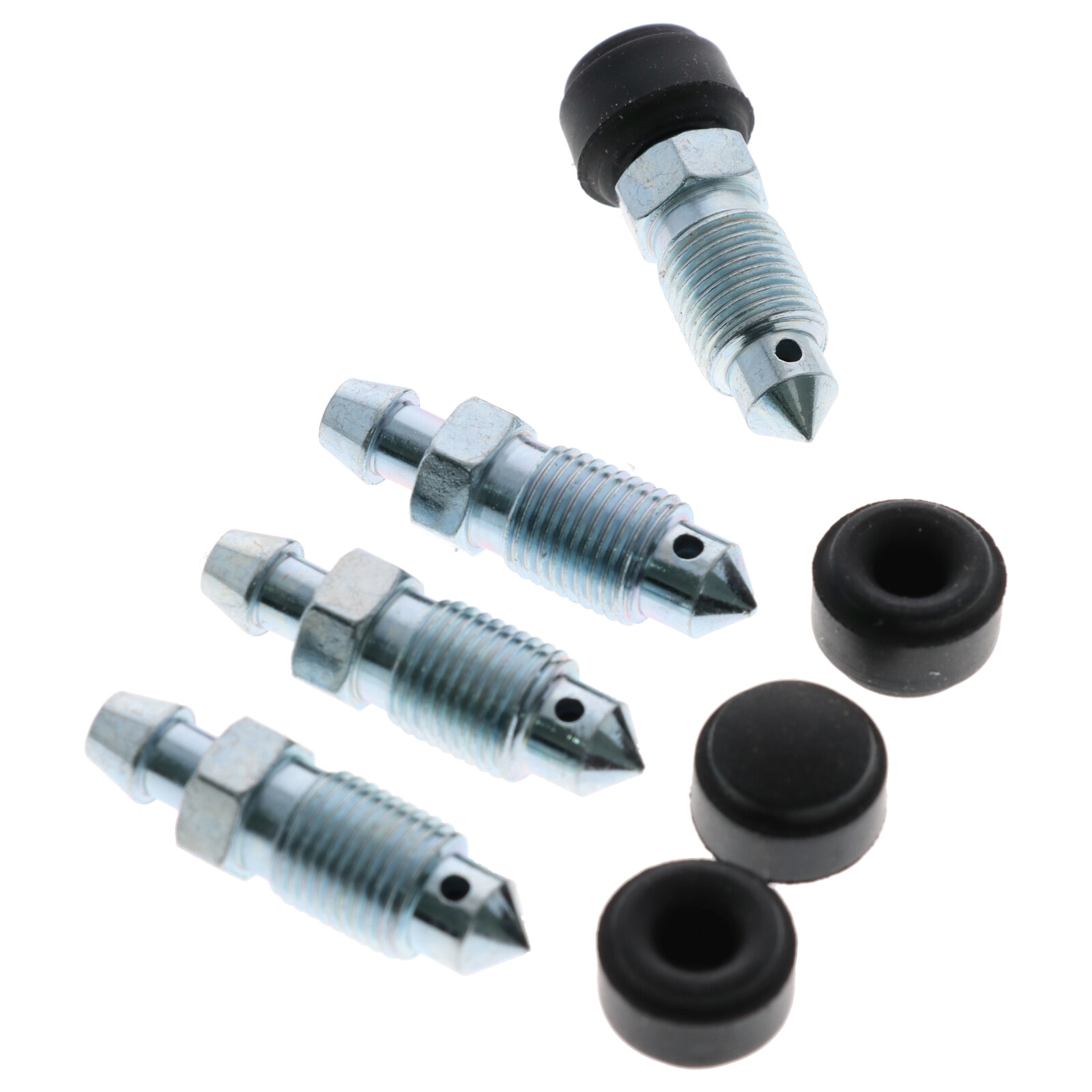 4x Quick Brake 0017-1 Bremsen Entlüfterschraube Entlüftungsventil M10x1x34 SW10 mit Kappen
