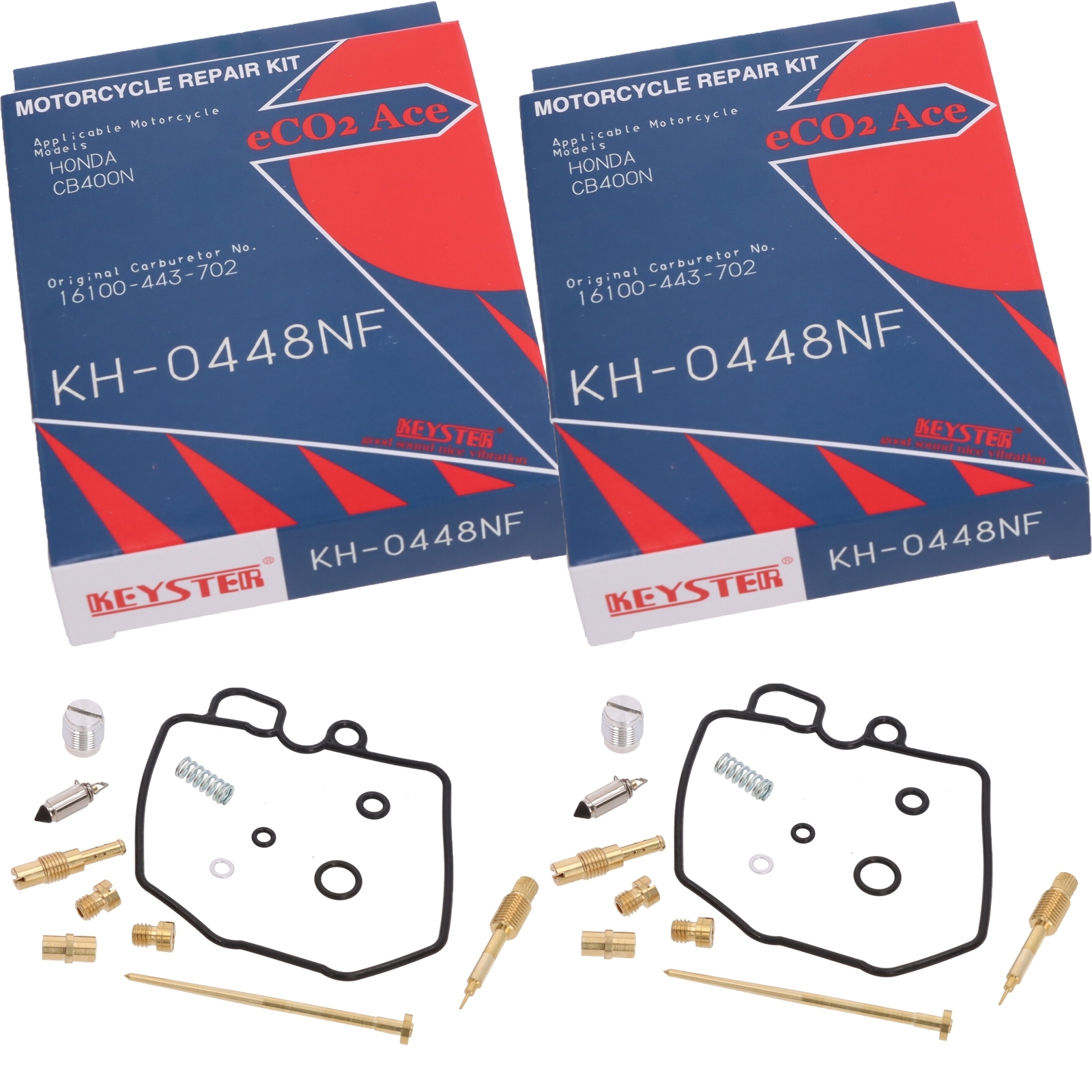 2x Keyster KH-0448NF Vergaser Reparatursatz für Honda CB400 N Euro 1978-1985 CB400N