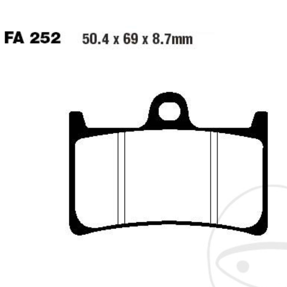 EBC Bremsbeläge SFAC252 für Yamaha XP 500 530 A SV Tmax SP