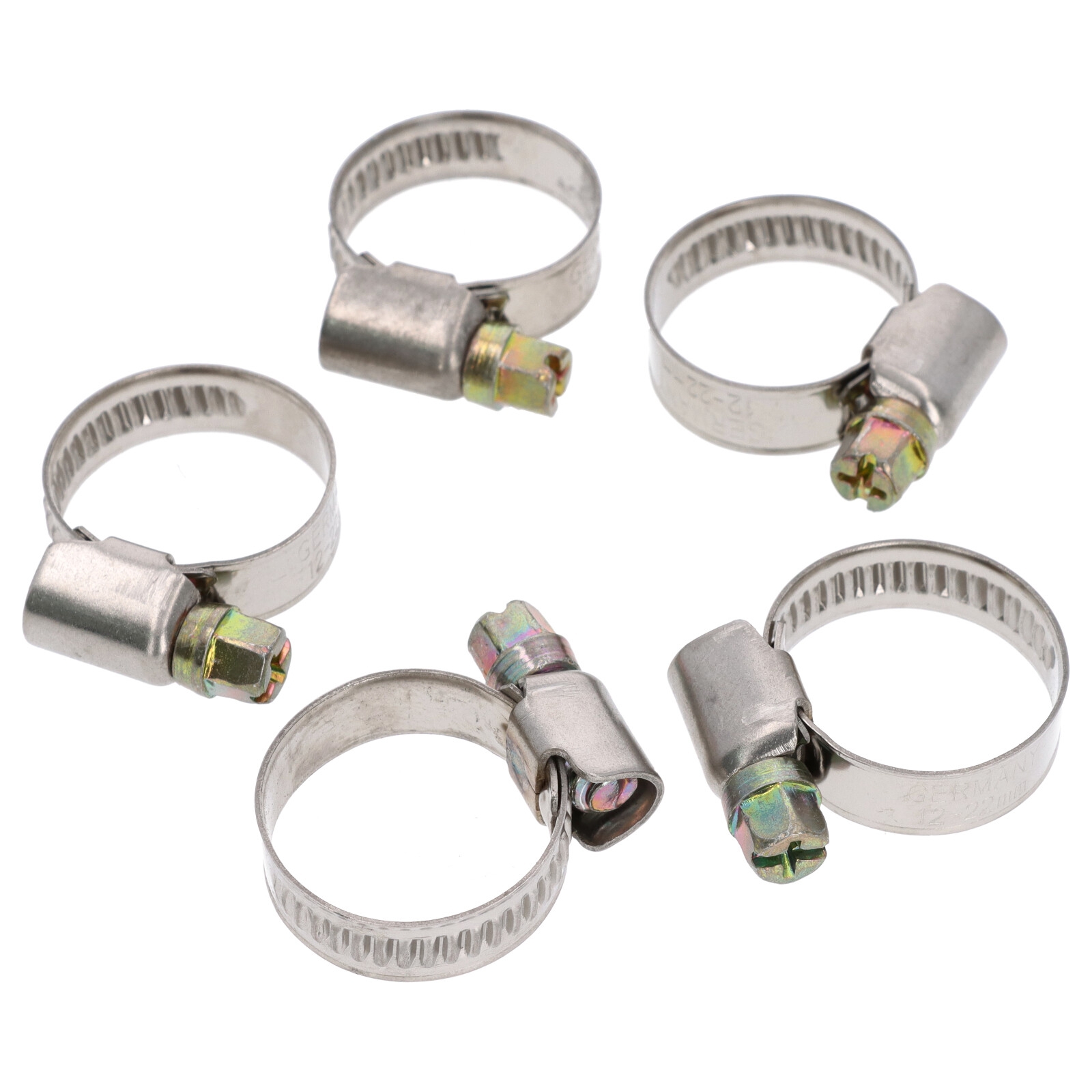 5x Schlauchklemme Spannbereich 12-20mm 9mm Rohrschelle Binder Schlauch W2 DIN3017