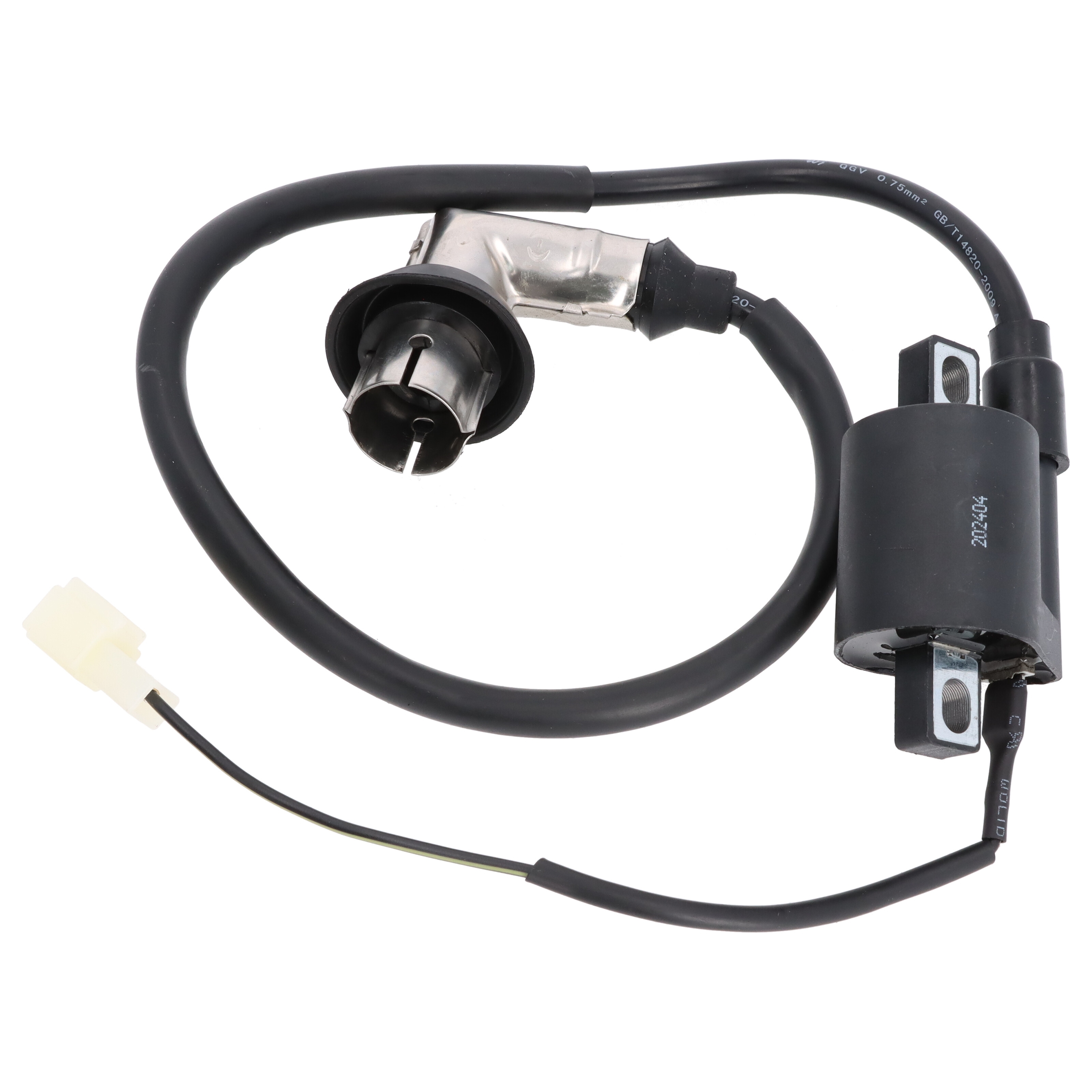 Zündspule mit Kerzenstecker für 2-Takt Scooter Roller Quad ATV