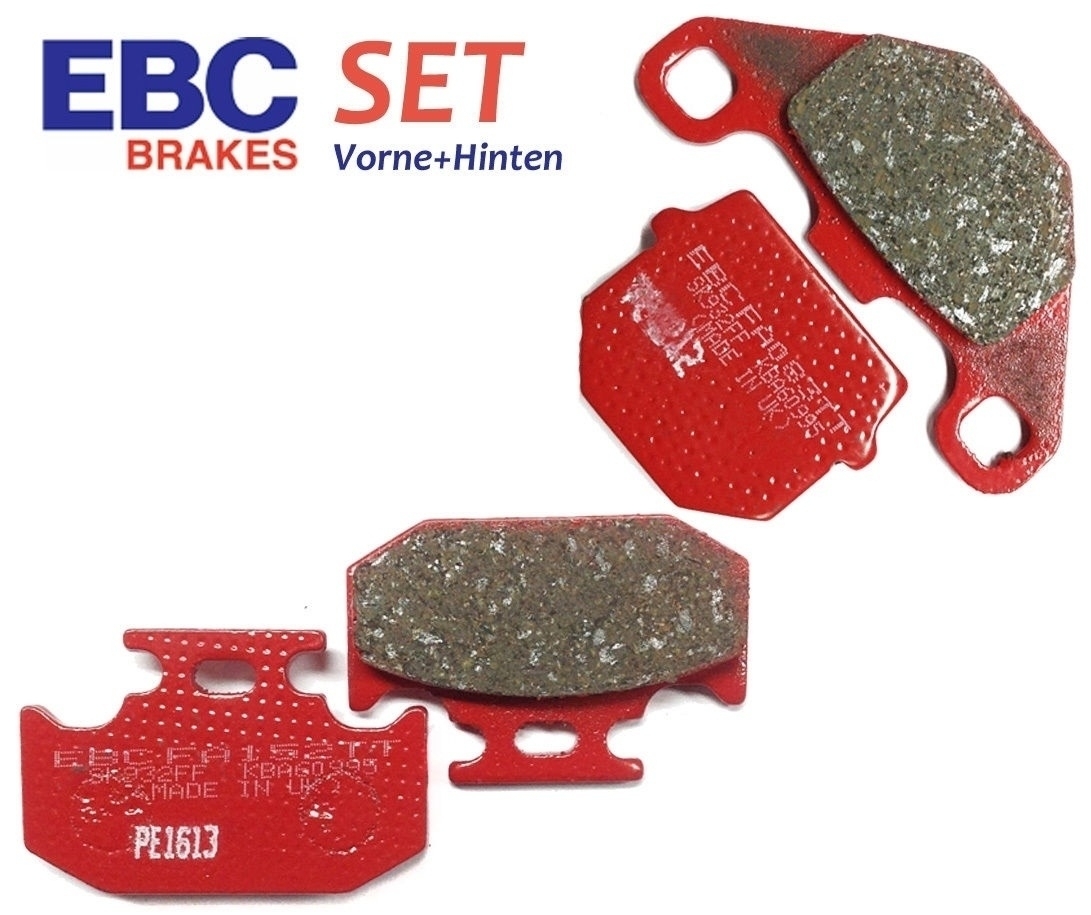EBC Bremsbeläge SET Vorne + Hinten für Kawasaki KDX 125 A1/A2/B1/B2 90-94