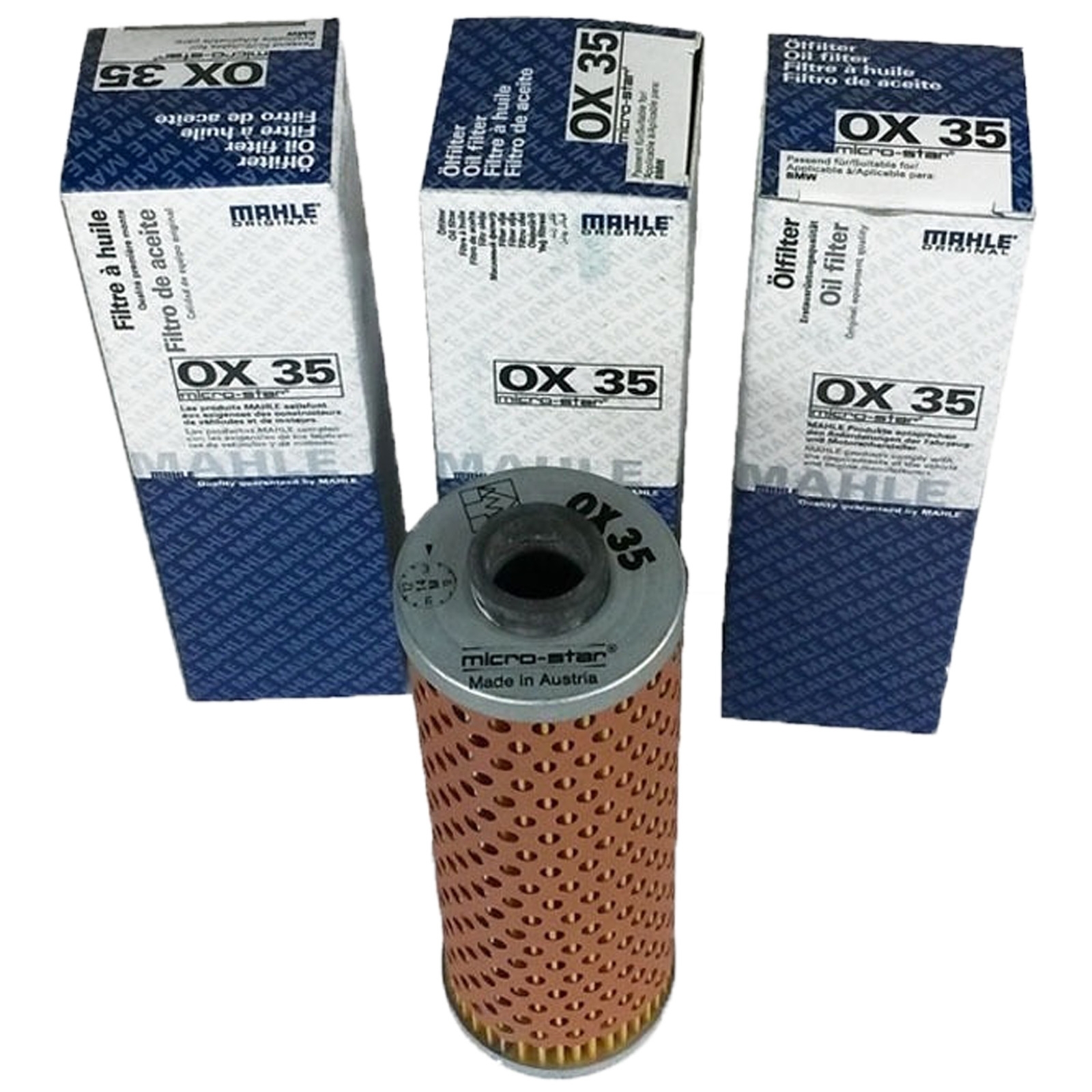 3x Mahle OX35 Ölfilter für BMW R45 N S R50 R60 R65 R75 R80 R90 R100 CS LS N RS RT S