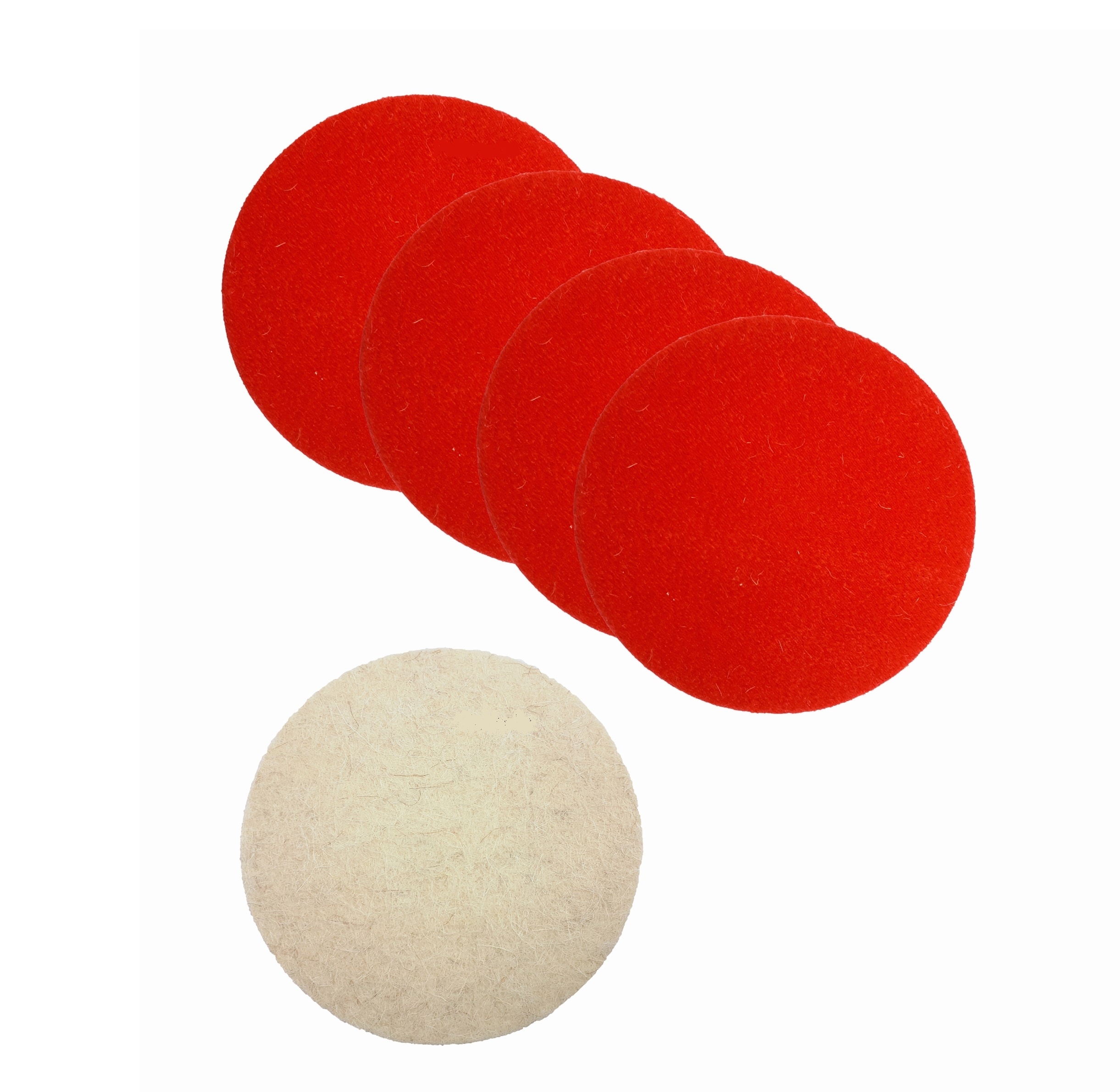 5x Klett Filzscheibe Polierscheibe 125 x 8 mm Auto Politur Polierpads Schleifscheibe