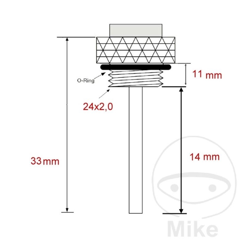 Öltemperatur Direktmesser Ölthermometer 24x2.0 für BMW S 1000 RR R XR 2009 - 2018