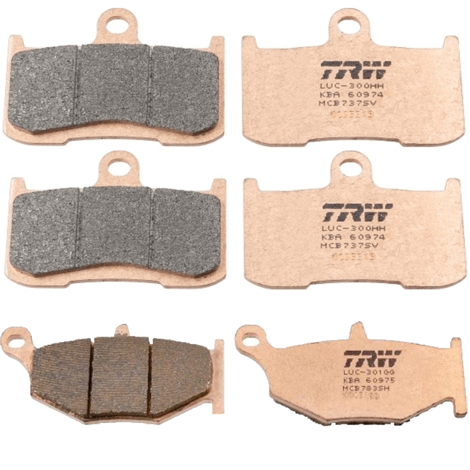 TRW Sintermetall Bremsbelagsatz für Suzuki B-King GSX1300 BK 2008-2012 vorne+hinten