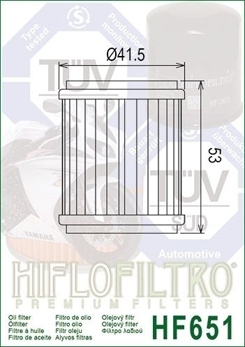 HIFLO Ölfilter für KTM 690 Duke und Duke R ab 2012 HF155 + HF 651