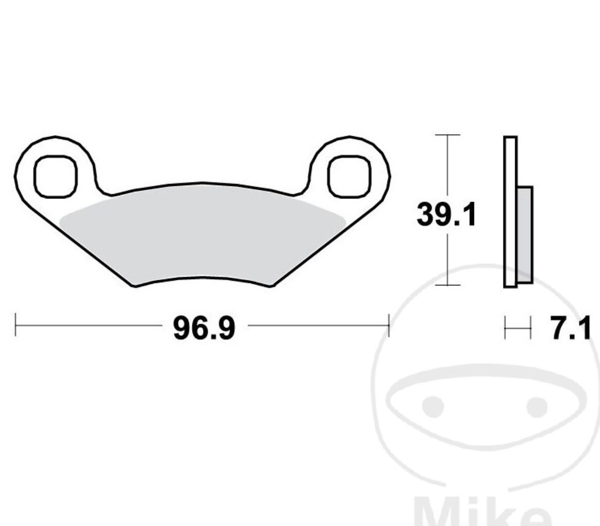 TRW MCB619 Bremsbeläge für Polaris Sportsman Scrambler RZR Magnum Outlaw Trail Boss
