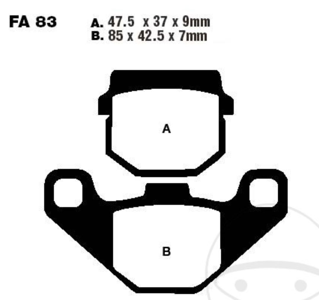EBC Bremsbeläge FA083TT für Aprilia Kawasaki Suzuki Tuareg RS4 AR KMX KX RM
