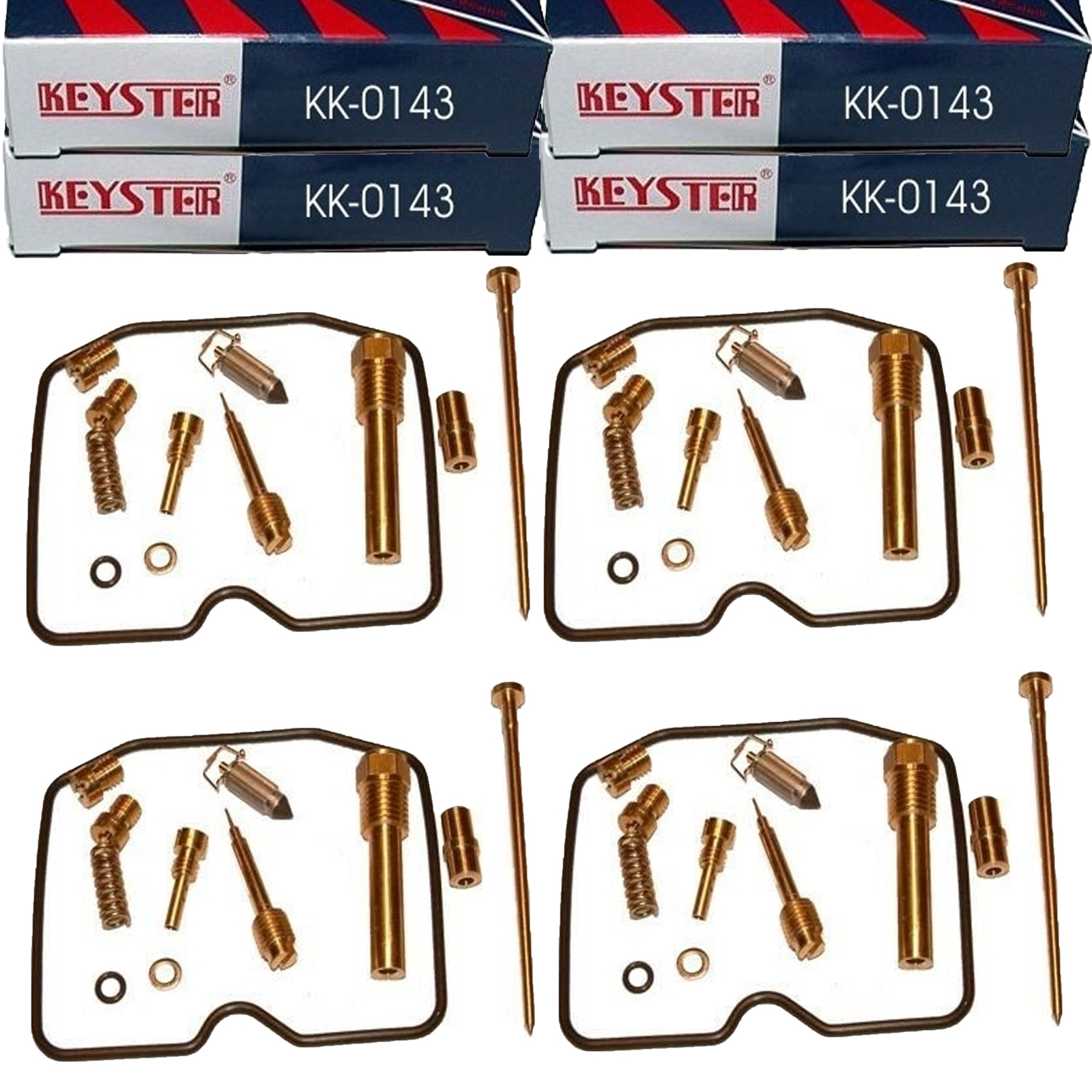 4x Keyster KK-0143 Vergaser Reparatursatz für Kawasaki ZR 1100 A Zephyr ZRT10A 1994-1995