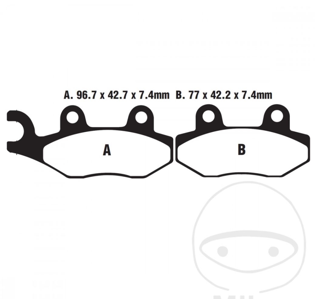 EBC Bremsbeläge MXS135 für Kawasaki KX KLF KLX KVF KAF J E G H C D S F L B