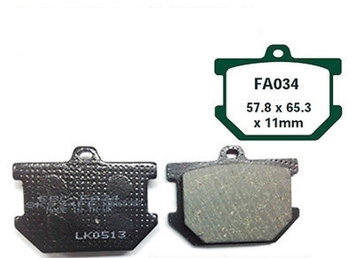 EBC Bremsbeläge FA034 für Yamaha XS XV 250 360 400 500 650 750 850 1000 1100
