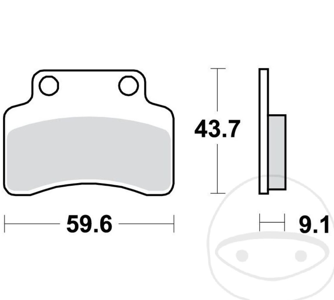 TRW MCB694EC Bremsbeläge für Baotian CPI Kreidler Ecobike Generic Keeway Sachs