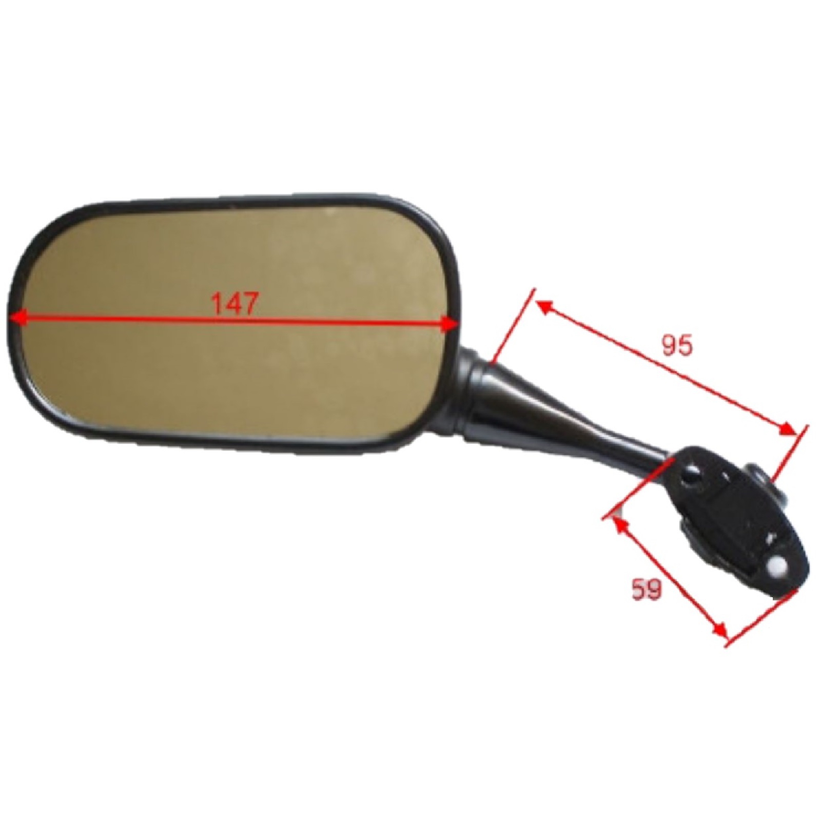 Verkleidungsspiegel für Honda CB CBF CBR 600 S SA F NA N RR FR FS VTR 1000 links