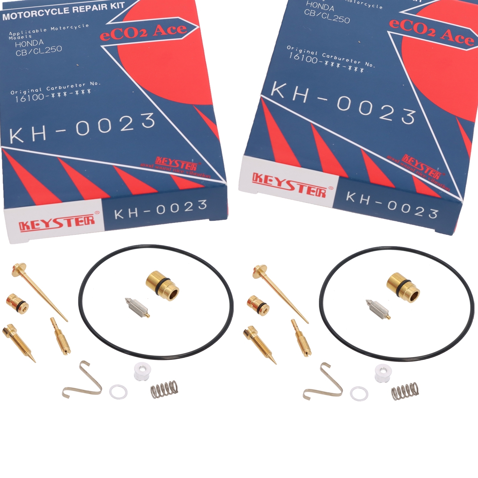2x Keyster KH-0023 Vergaser Reparatursatz für Honda CB250 K 1971 - 1973 CB250