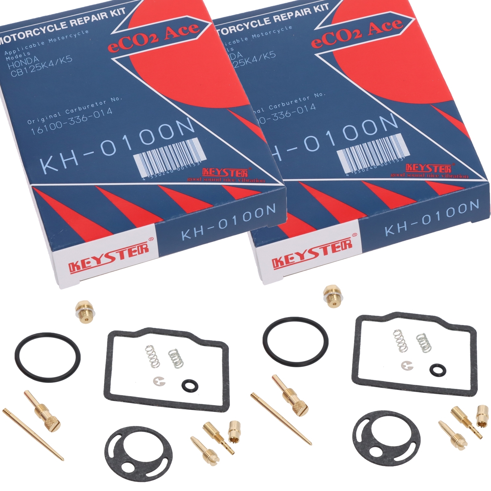 2x Keyster KH-0100N Vergaser Reparatursatz für Honda CB125 K 1972 - 1975 CB125