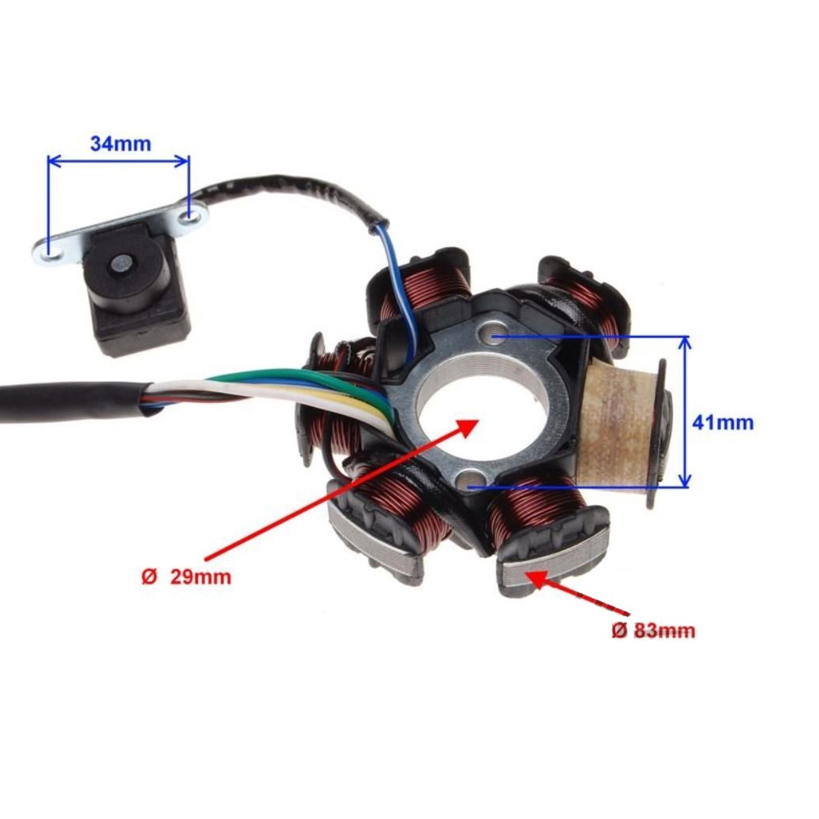 Lichtmaschinenstator Stator Lima für ATV 110ccm Magnetspule Lichtmaschine