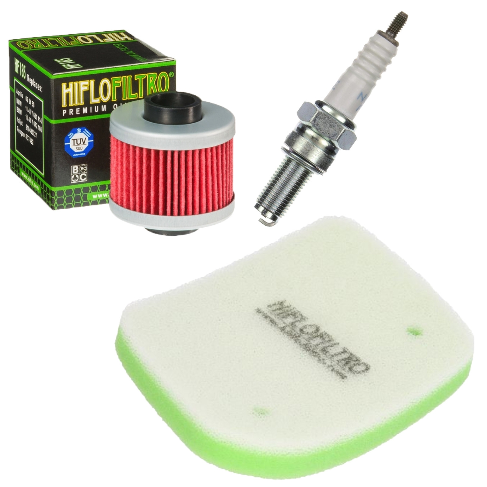 Inspektionskit Wartungskit für Aprilia Leonardo 125 150 1996-2005 Ölfilter Luftfilter Zündkerze