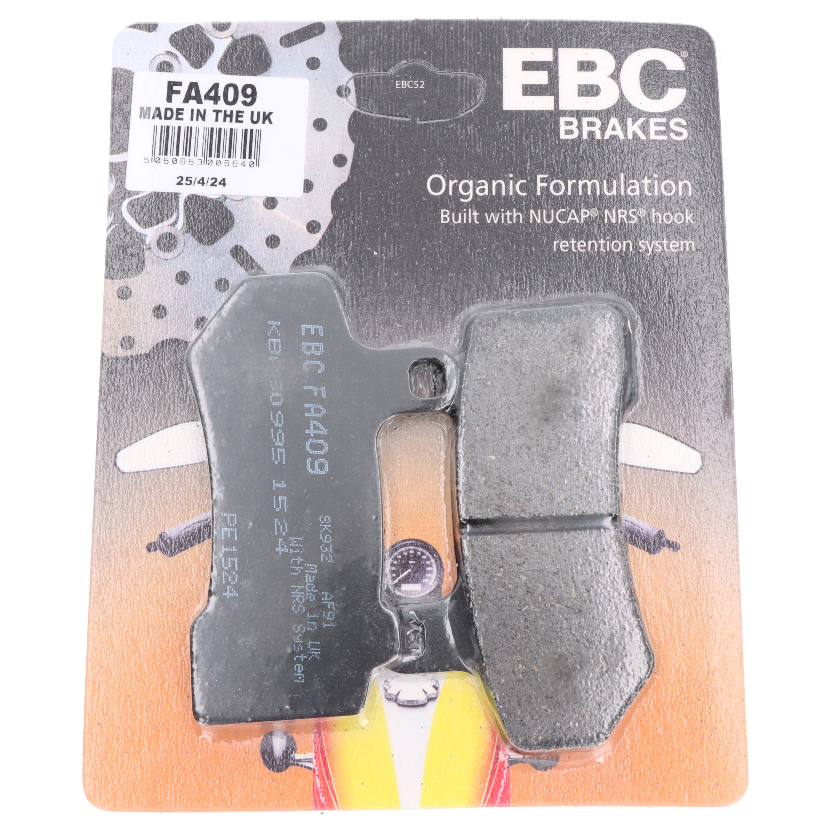 EBC Bremsbelag für Motorräder FA409 Organisch