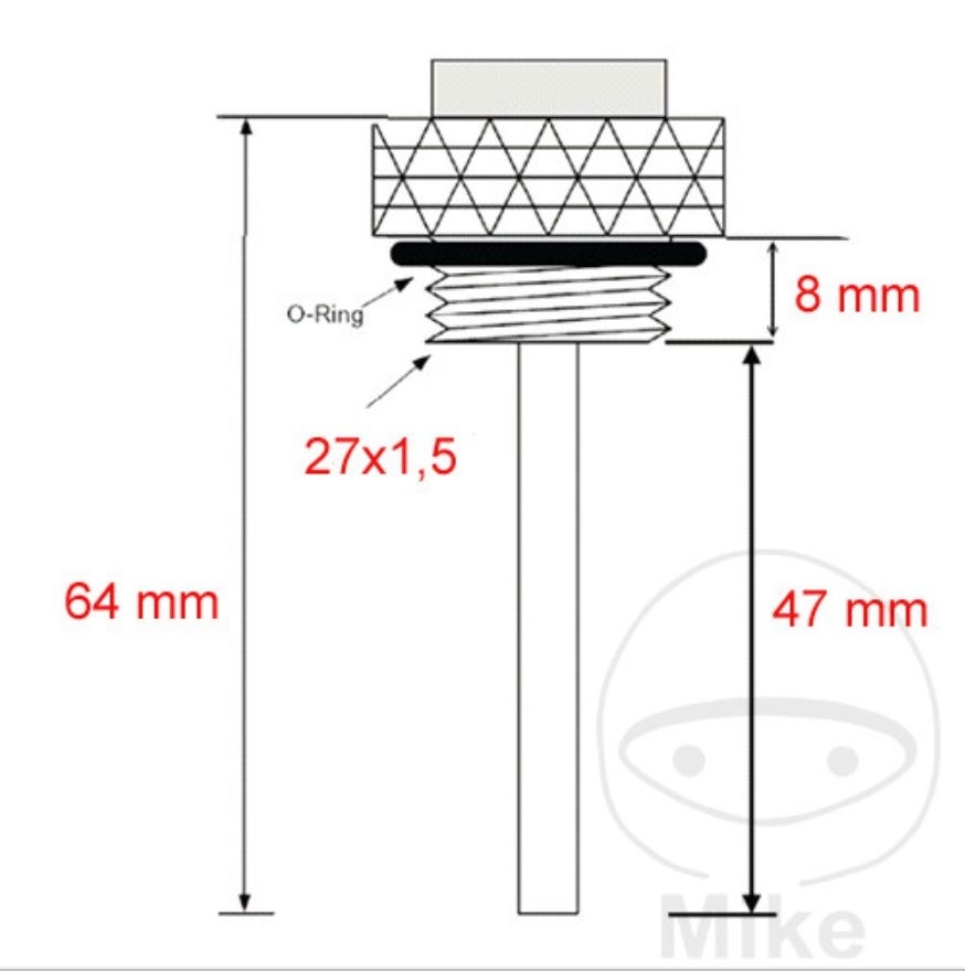 Öltemperatur-Direktmesser Ölthermometer für Yamaha VMX-12 1200 Vmax 1988-95