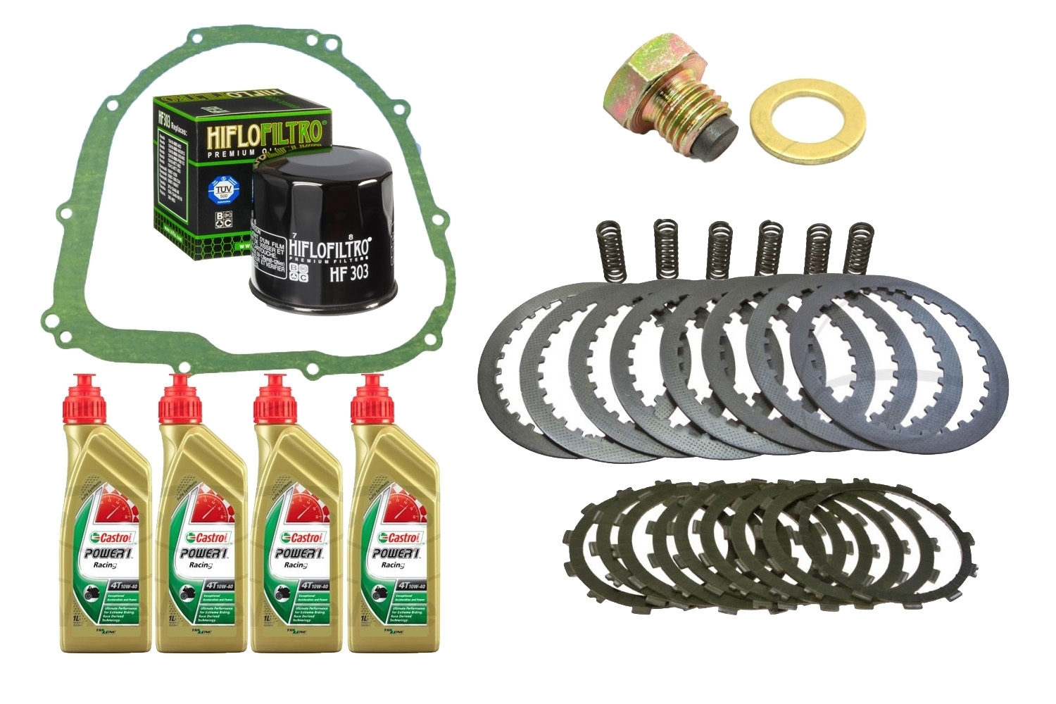 Kupplung Satz Dichtung Ölfilter Öl Ablasschraube für Kawasaki ZX-7RR 750 N Ninja
