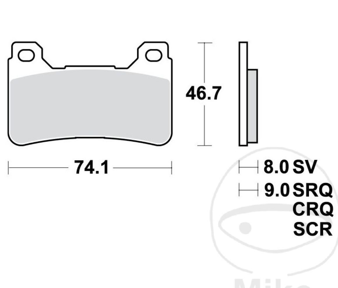 TRW MCB755SV Sintermetall Bremsbeläge vorne für Honda CBR1000 RR RA CBR600 RR VFR800 CB1000