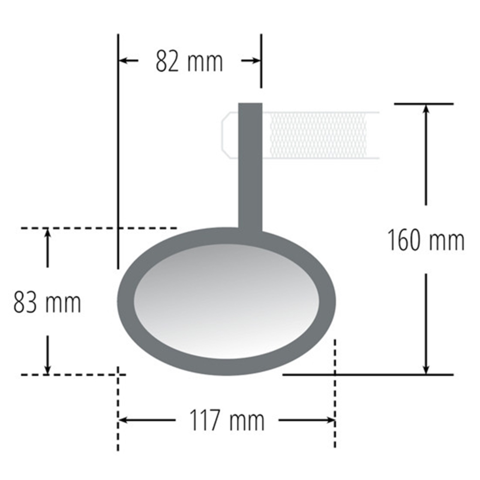 Lenkerendenspiegel für Lenkrohr-Innendurchmesser von 12mm - 22mm Beidseitig