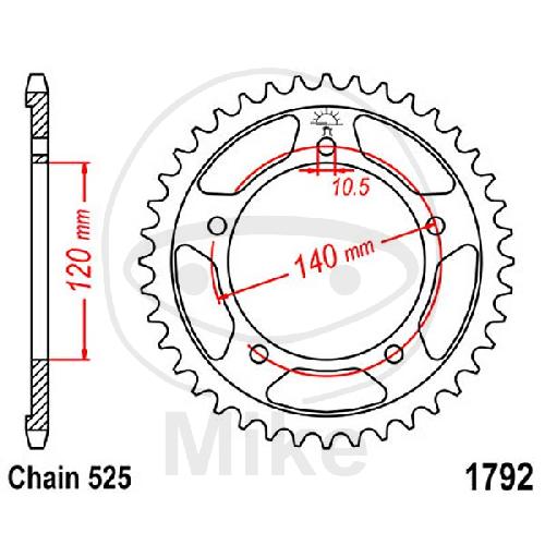 JT Kettenrad 40Z Teilung 525 JT Sprockets JTR1792.40