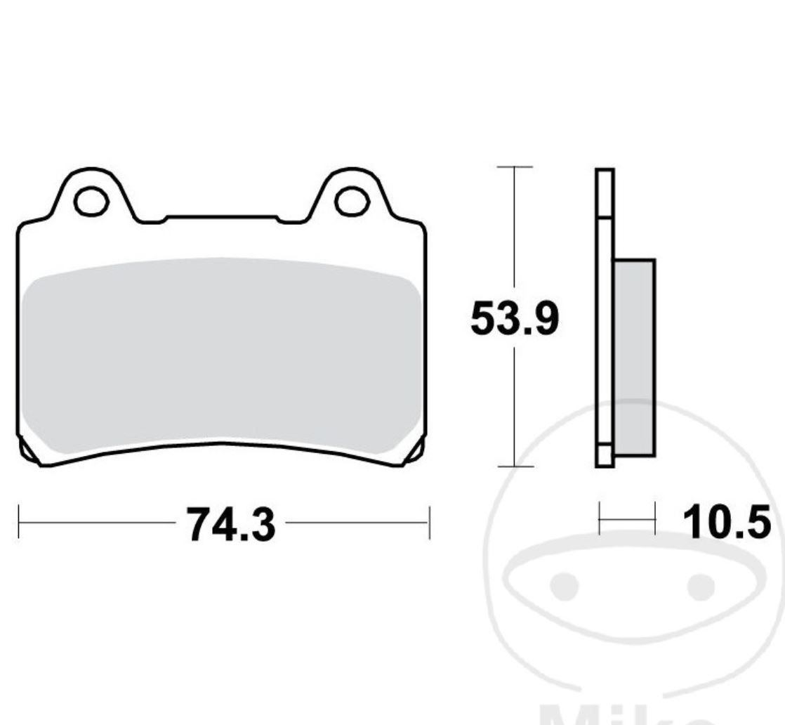 TRW MCB559 Bremsbeläge hinten für Yamaha Royal Star XVZ1300 1996 - 2001 XVZ1300 TD Venture Royal