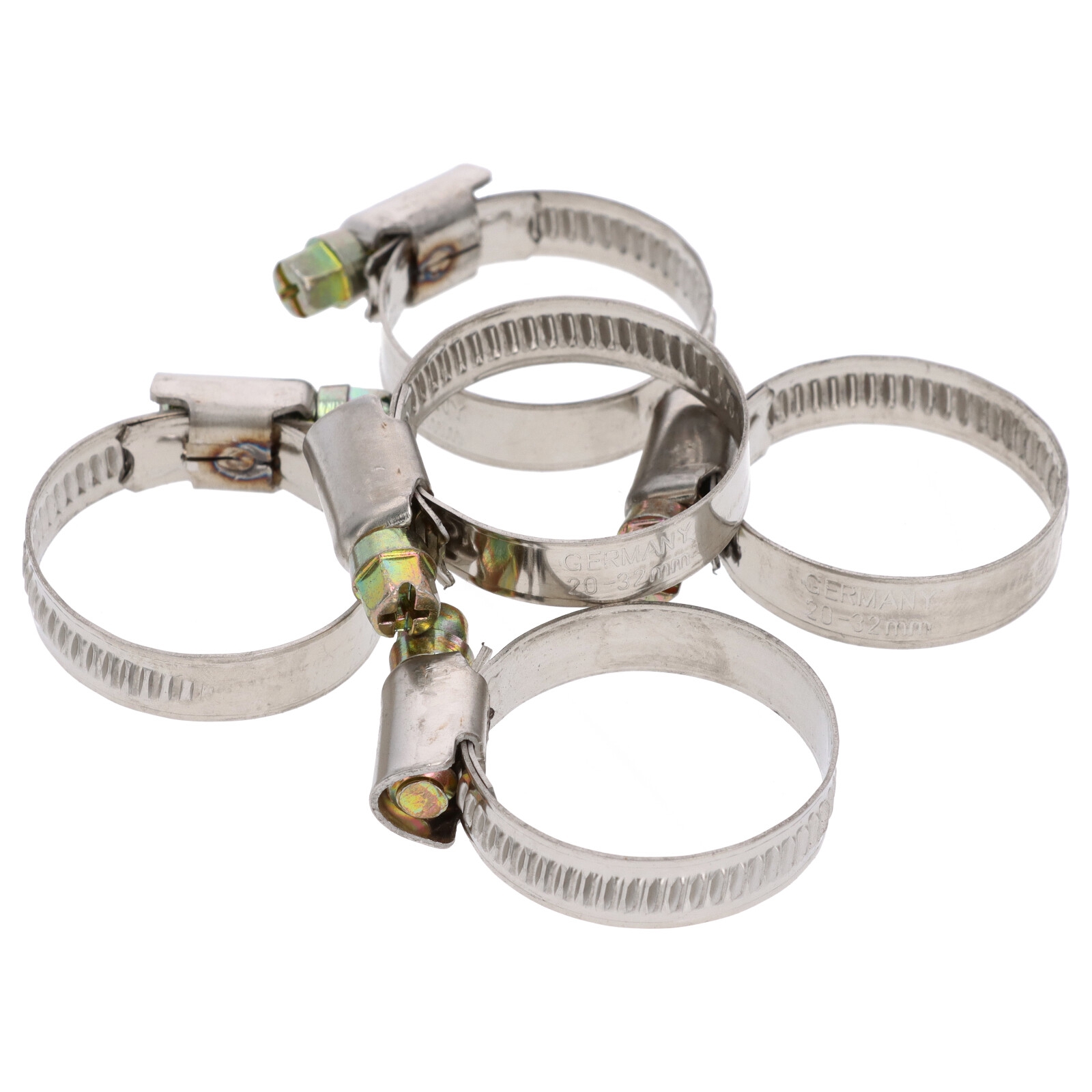 5x Schlauchklemme Spannbereich 20-32mm 9mm Rohrschelle Binder Schlauch W2 DIN3017