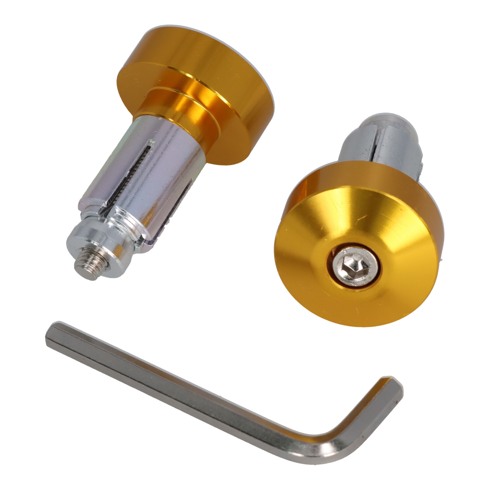Motorrad Lenkerenden Lenkergewichte gold 2x48g für Lenker 13-19 mm Durchmesser