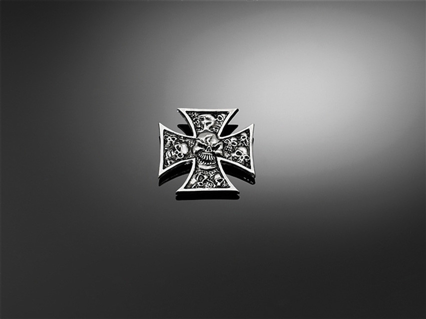 Highway Hawk Aufkleber Gotisches Kreuz m. Totenkopf XS HH01-324 HIGHWAY HAWK