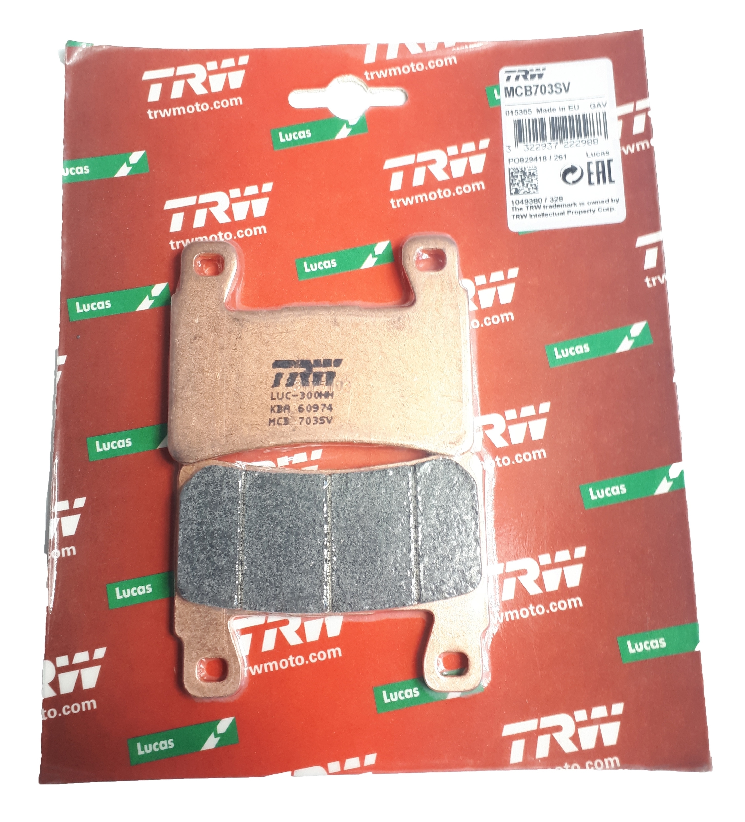 3X TRW Bremsbeläge vorne + hinten MCB703SV MCB634SH Honda CBR600F 1999-2007 PC35