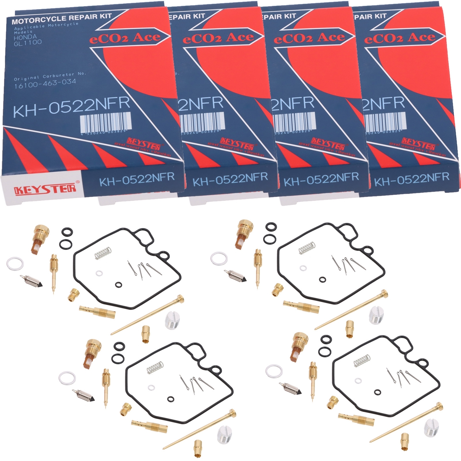 4x Keyster KH-0522NFR Vergaser Reparatursatz für Honda GL1100 Goldwing 1980 - 1983 SC02