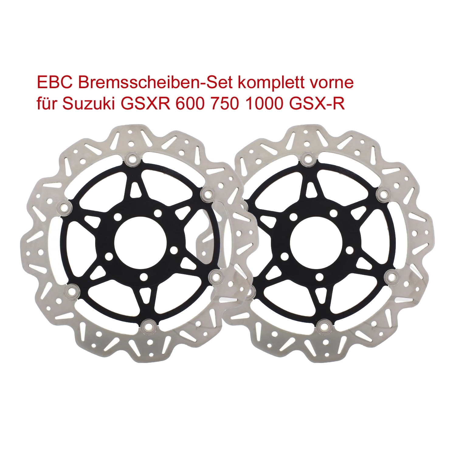 2x EBC VEE Bremsscheibenset VR3058BLK für Suzuki GSXR 600 750 1000 GSX-R