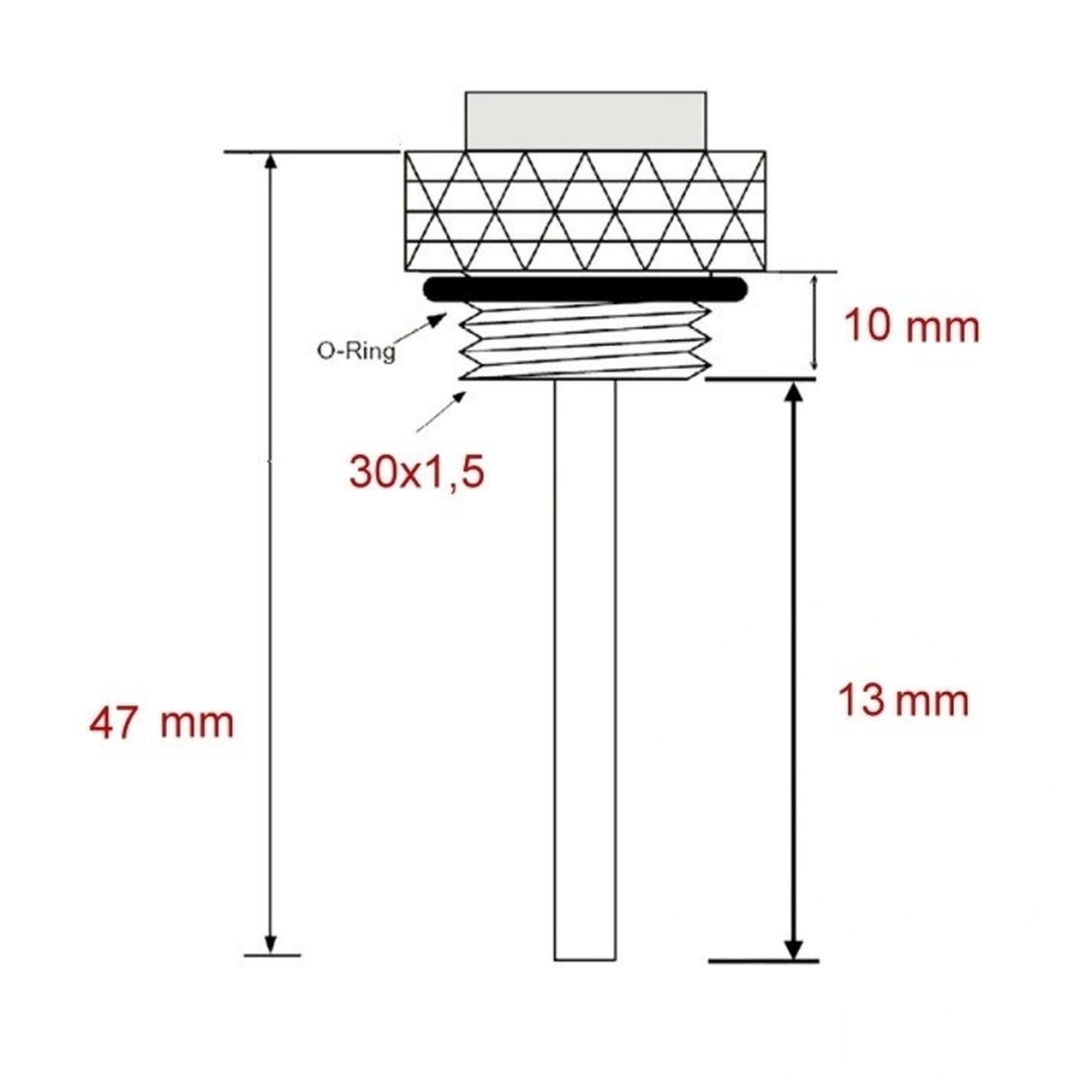 Öltemperatur Direktmesser Ölthermometer 30x1.5 für Kawasaki Ninja ZX12R ZX9R
