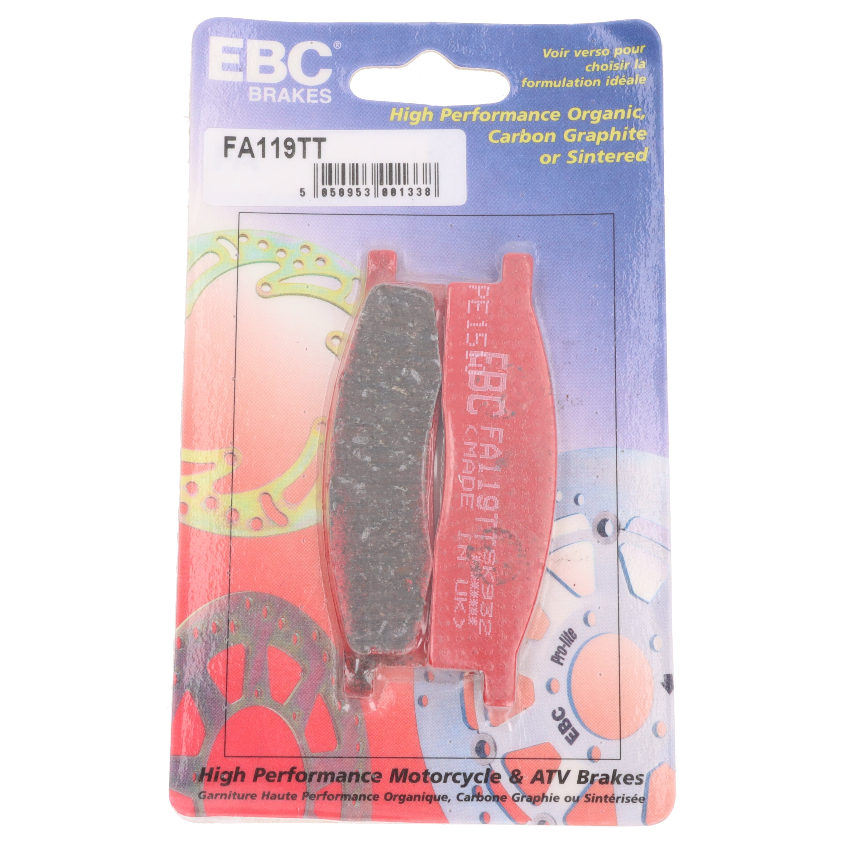 EBC Bremsbeläge FA119TT für Yamaha YZ TT-R 80 85 125 17/14 LW SW LWE