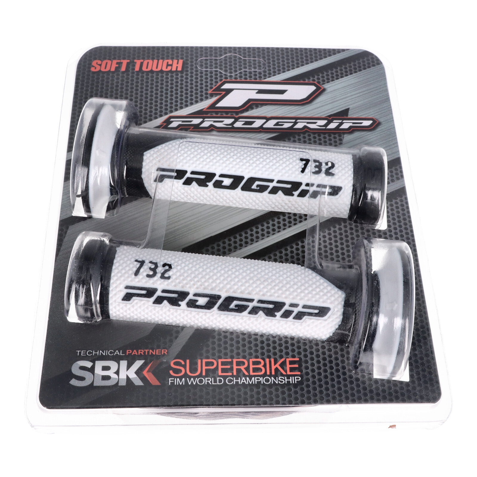 Progrip PA073200NE01-126 Griffe Griffgummi Schwarz-Weiß Motorrad Roller Bike Enduro Motocross