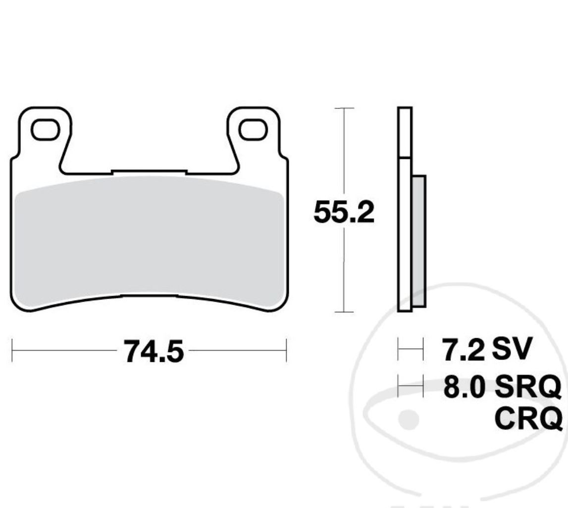 TRW MCB703 Bremsbeläge vorne für Honda CBR600 CBR900 VTR1000 CB1100 CB1300 Hyosung GT