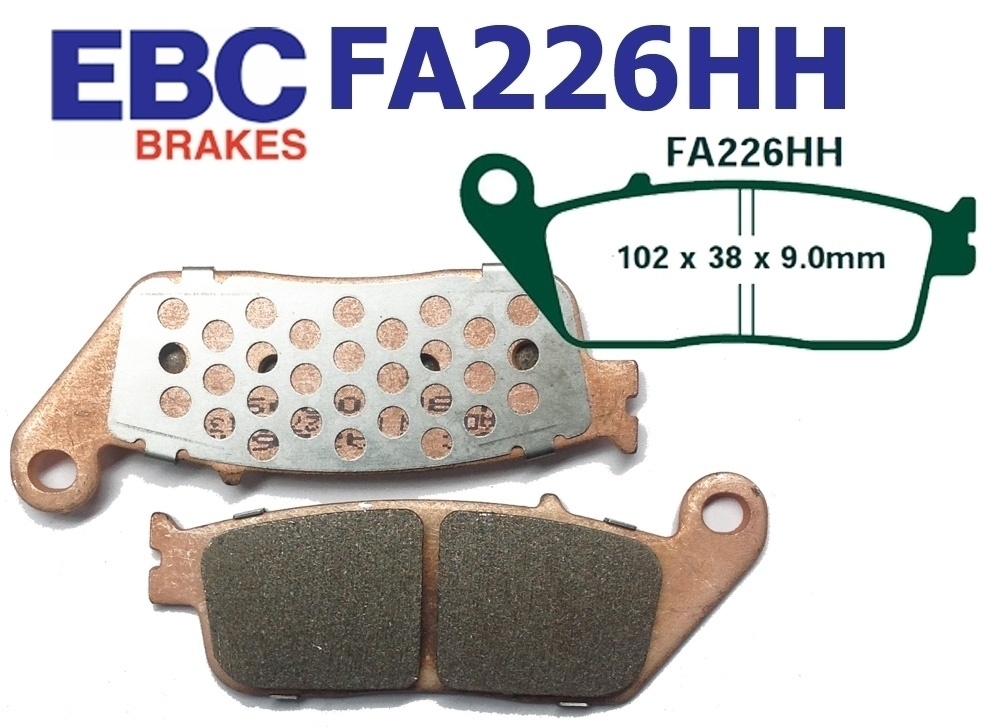 EBC Bremsen Set 2x MD842X + 2x FA226HH für Triumph Tiger 800 XC XCa Xcx XR XRt