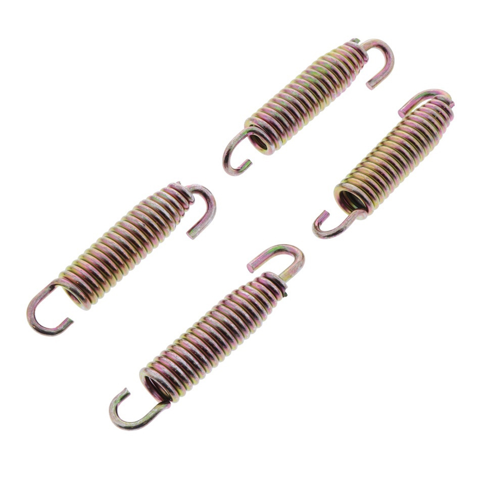 4x JMP Auspufffedern Auspuffhaltefeder Länge 57 mm mit starrem und drehbarem Gelenk