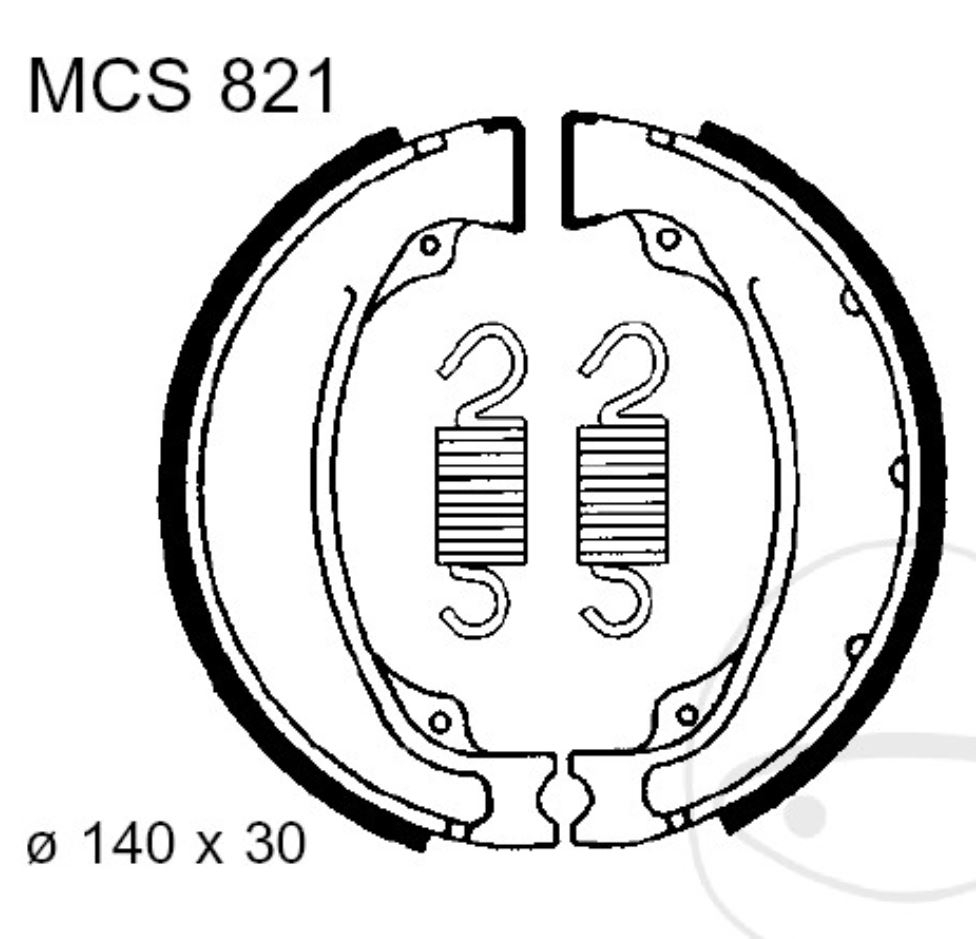 TRW Bremsbacken mit Federn für ATU Meteorit 125 Cruiser RF-25 Hipster 125 R1