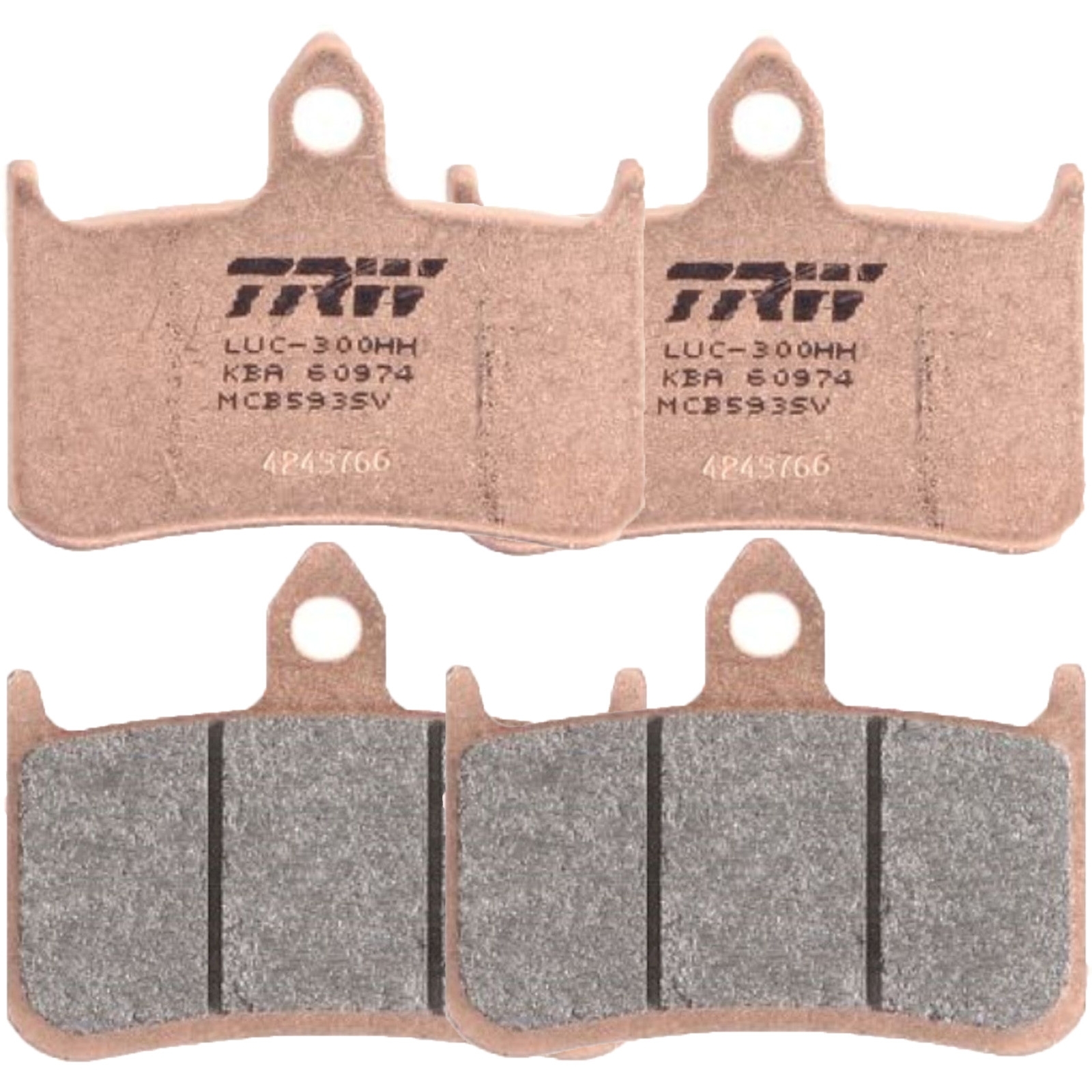 TRW Sintermetall Bremsbelagsatz vorne für Honda CB900 F CBR900 RR CB-X4 CB1000 F CB250 F