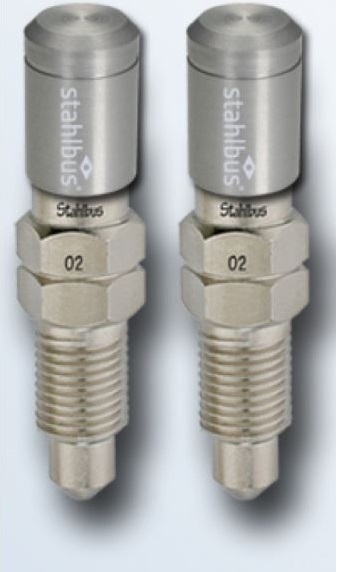 2x stahlbus Schnell-Entlüfterschraube Entlüftungsventil 3/8 Zoll-24UNFx16 + Alukappen Natur